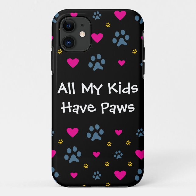 All My Kids-Children Have Paws Case-Mate iPhone Case (Back)