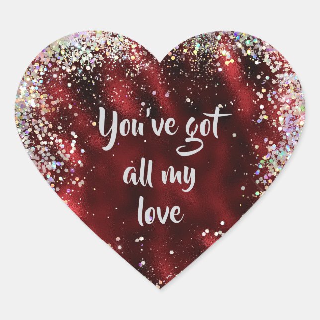 All my Love Affirmation Reminder Heart Sticker (Front)