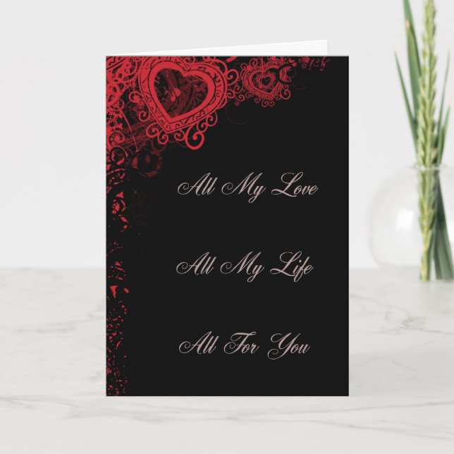 All My Love, All My Life, All For You Card (Front)