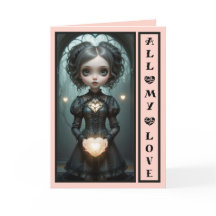 All My Love cute customizable valentines card