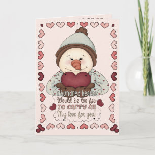 All My Love Snowman Holiday Card