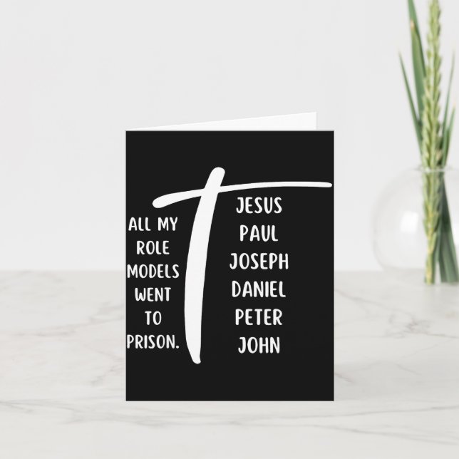 All My Role Models Went To Prison Jesus Paul Bible Card (Front)