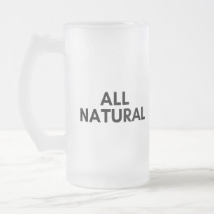 all natural frosted glass beer mug