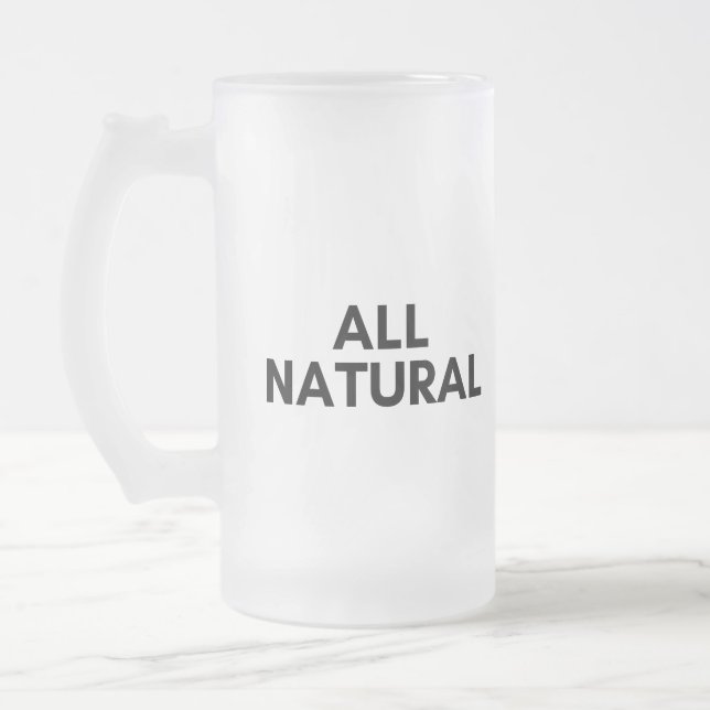 all natural frosted glass beer mug (Left)