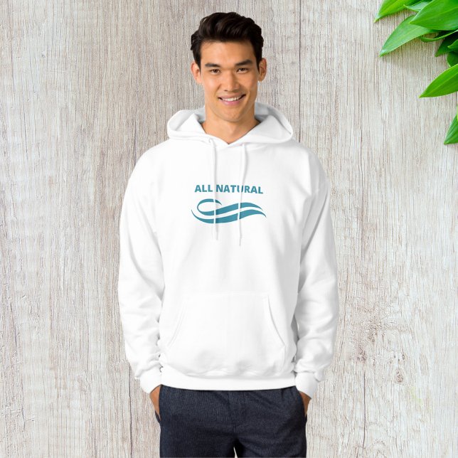 All Natural Minimalist Eco-Friendly Design in Teal Hoodie (Creator Uploaded)