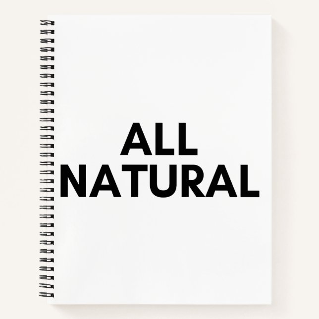 all natural notebook (Front)