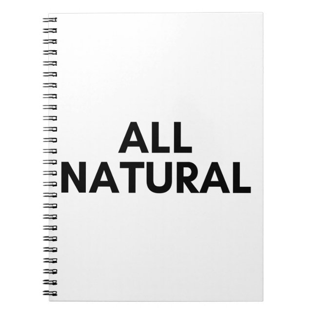 all natural notebook (Front)