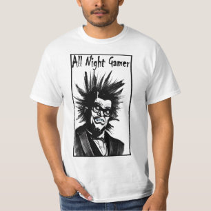 All night gamer t-shirt