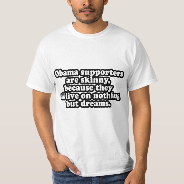 ALL OBAMA'S SUPPORTERS LIVE ON DREAMS T-Shirt (Front)