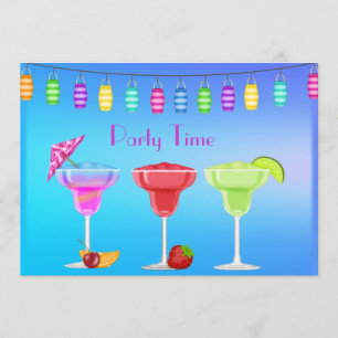 ALL OCCASION BEACH COCKTAIL PARTY INVITATION blue