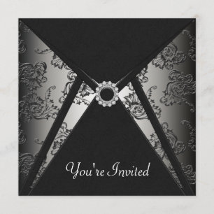 All Occasion Black Damask Party Template