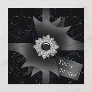 All Occasion Black Invitation Template