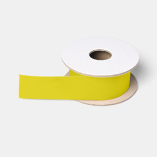 All-Occasion Bright Solid Colour Citrine Yellow Satin Ribbon
