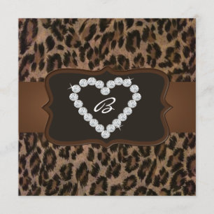 All Occasion Cheetah Print Diamond Birthday Party Invitation