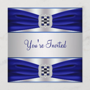 All Occasion Cobalt Blue Party Invitation Template