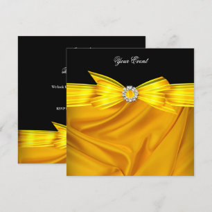 All Occasion Luxury Yellow Black Party Invitation