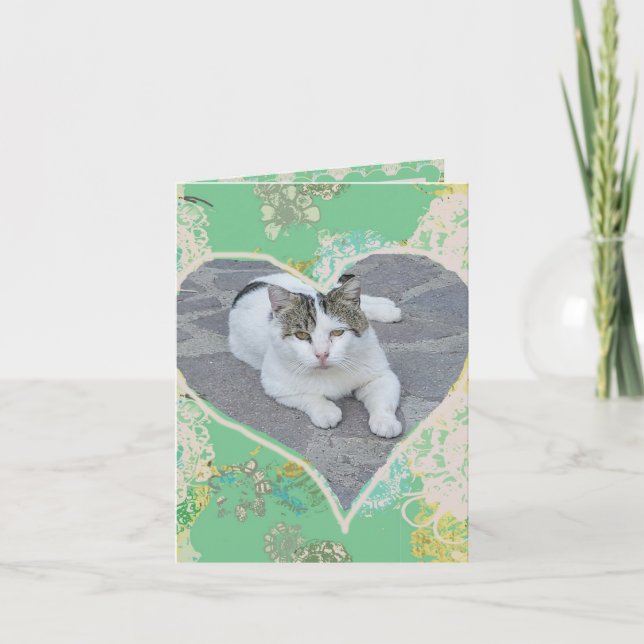 All Occasion Photo Floral Heart Frame Card (Front)
