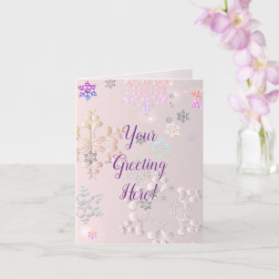 All Occasion Pink Snowflake Card