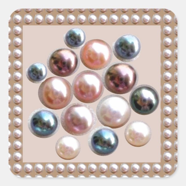 All occasion : Super Jewel PEARL GIFTS Square Sticker (Front)