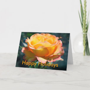 All occasion yellow rose, add your photo, text holiday card
