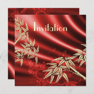 All Occasions Silk Red Bamboo Invitation