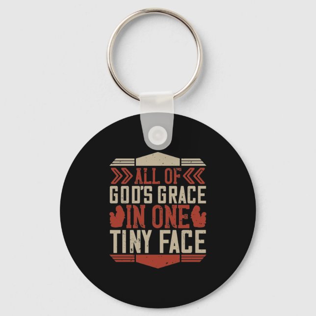 All Of God’S Grace In One Tiny Face Key Ring (Front)