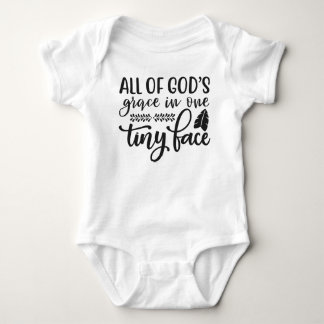 All of God's Grace in One Tiny Face, Cute  Baby Bodysuit