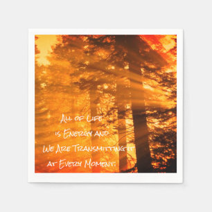 All of Life is Energy Inspirational Quote Napkin