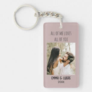 All of Me Loves All of You Custom Photo Collage  Key Ring