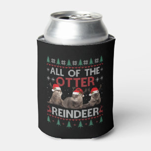 All Of Otter Reindeer Christmas Ugly Pyjamas Xmas  Can Cooler