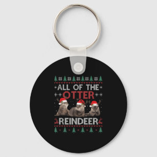 All Of Otter Reindeer Christmas Ugly Pyjamas Xmas  Key Ring
