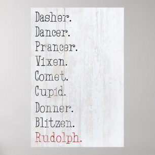 All Of Santa's Reindeer  Poster