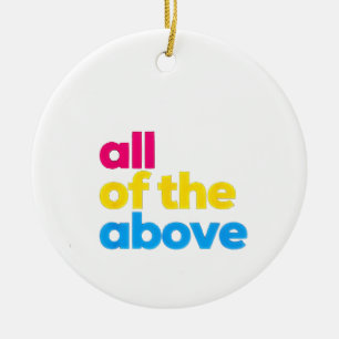 All of the Above Pansexual LGBT Pride Month Ceramic Tree Decoration