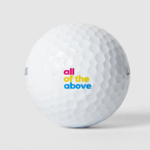 All of the Above Pansexual LGBT Pride Month Golf Balls