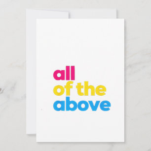 All of the Above Pansexual LGBT Pride Month Holiday Card