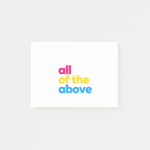 All of the Above Pansexual LGBT Pride Month Post-it Notes