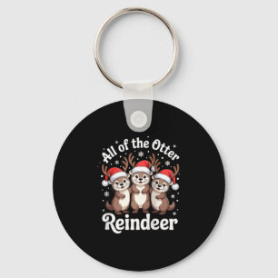 All Of The Otter Reindeer Christmas Cute Animal De Key Ring