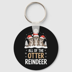 All Of The Otter Reindeer Christmas Cute Festive V Key Ring