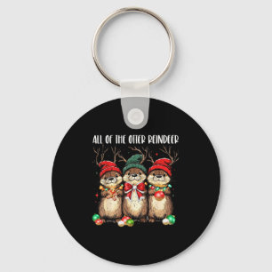 All Of The Otter Reindeer Christmas Otters Santa X Key Ring
