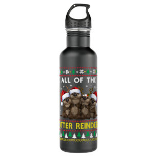 All Of The Otter Reindeer Funny Other Christmas Ug 710 Ml Water Bottle