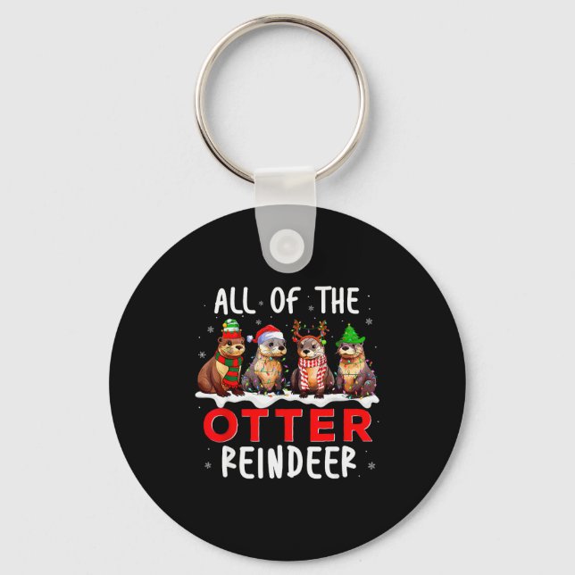 All Of The Otter Reindeer Santa Christmas Xmas Ott Key Ring (Front)