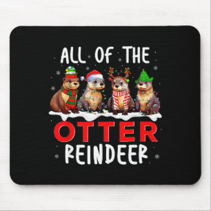 All Of The Otter Reindeer Santa Christmas Xmas Ott Mouse Mat
