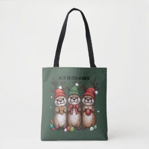 All Of The Otter Reindeer Xmas Animal Winter  Tote Bag