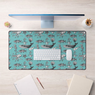 All Of The Sea Pattern Desk Mat