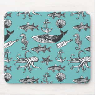 All Of The Sea Pattern Mouse Mat