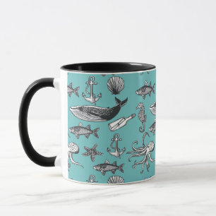 All Of The Sea Pattern Mug