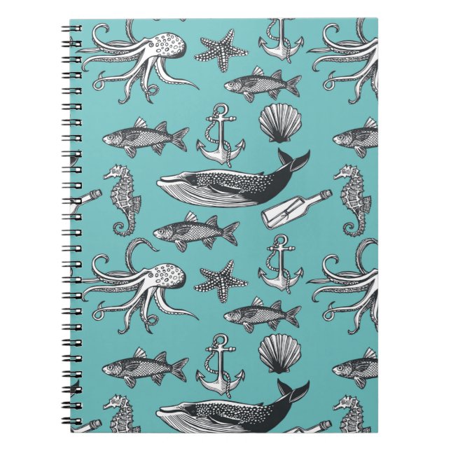All Of The Sea Pattern Notebook (Front)