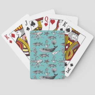 All Of The Sea Pattern Playing Cards