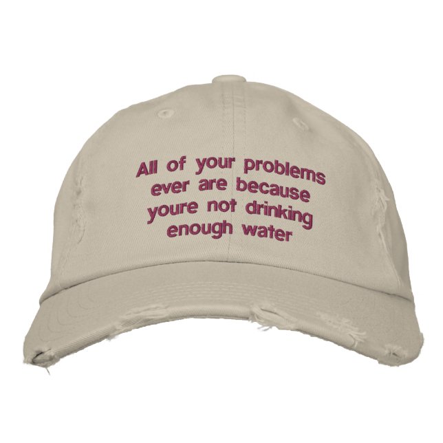 All of your problems ever are because youre not dr embroidered hat (Front)