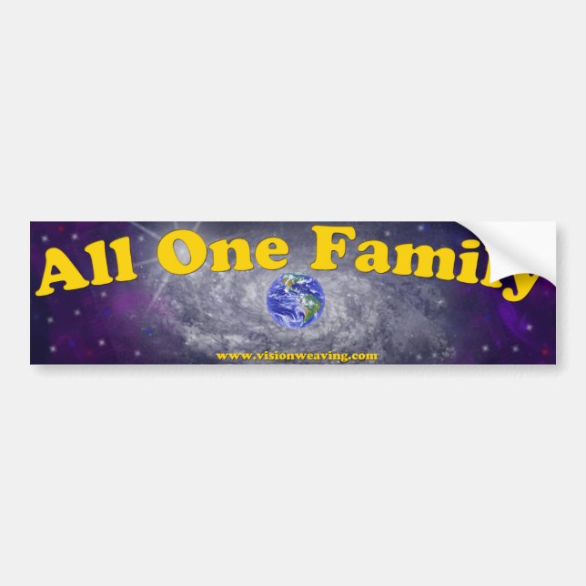 All One Family Bumper Sticker (Front)